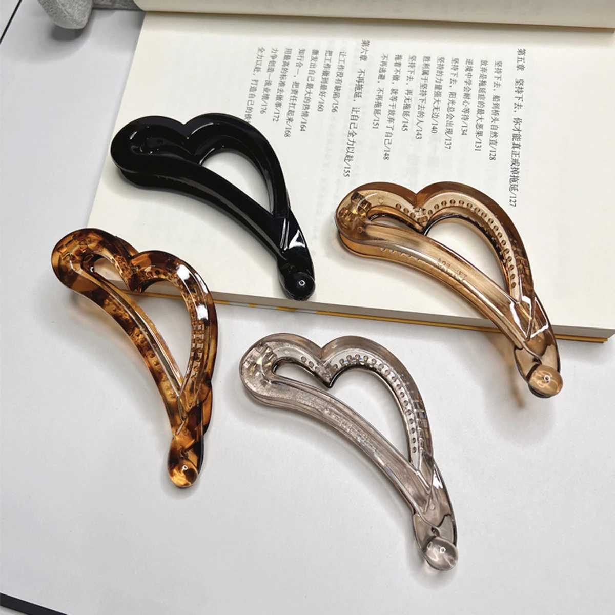 AWAYTR Vintage Banana Clip for Curly Long Straight Short Hair Claw Women Girls Hair Styling Ponytail Holder Hairpin Clamp Grip Y250707