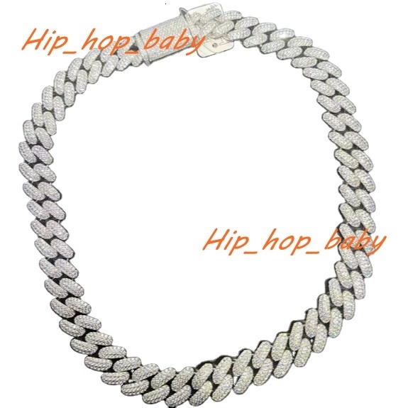 18mm Cuban Link Chain Moissanite 925 Sterling Sliver Luxury 22 Inches Diamond Necklace Hip Hop Necklace