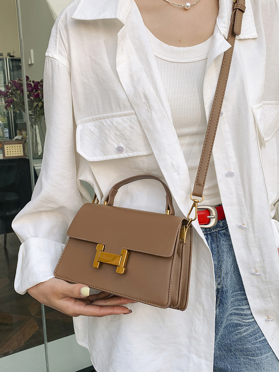 Free Shipping Women's 2025 Solid Color Square Bag - Korean Fashion Chic Crossbody Shoulder Handheld Purse Premium