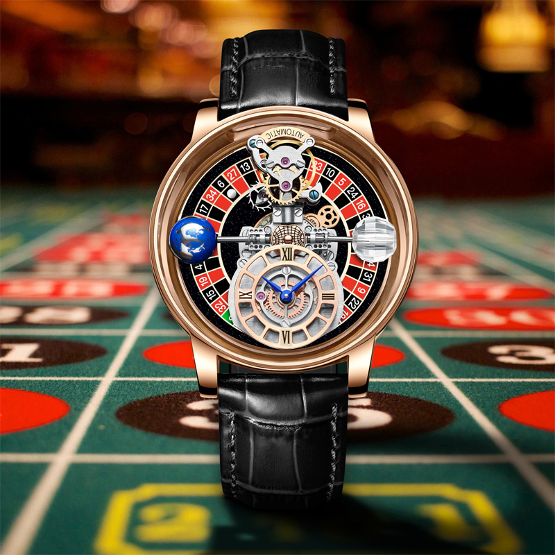 Russian Roulette Celestial Series Quartz Watch Men's Astronomical Casino Las Vegas Men's Watch