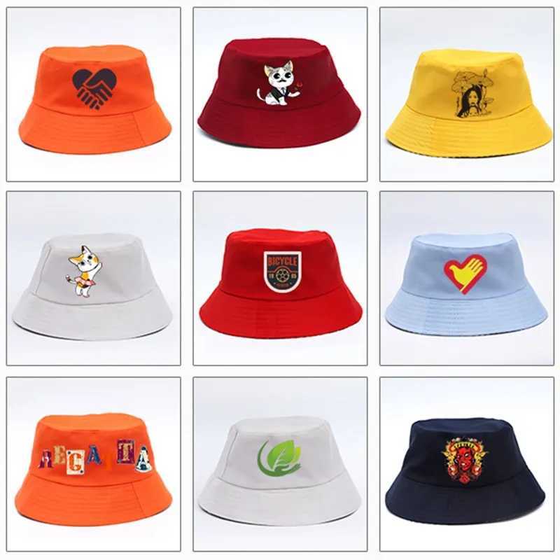 Custom Bucket Hat Summer Men Bob Fisherman Hat Panama Outdoor Hats For Women Sun Beach Cap Customize Your Cotton Bucket Hat Y250707