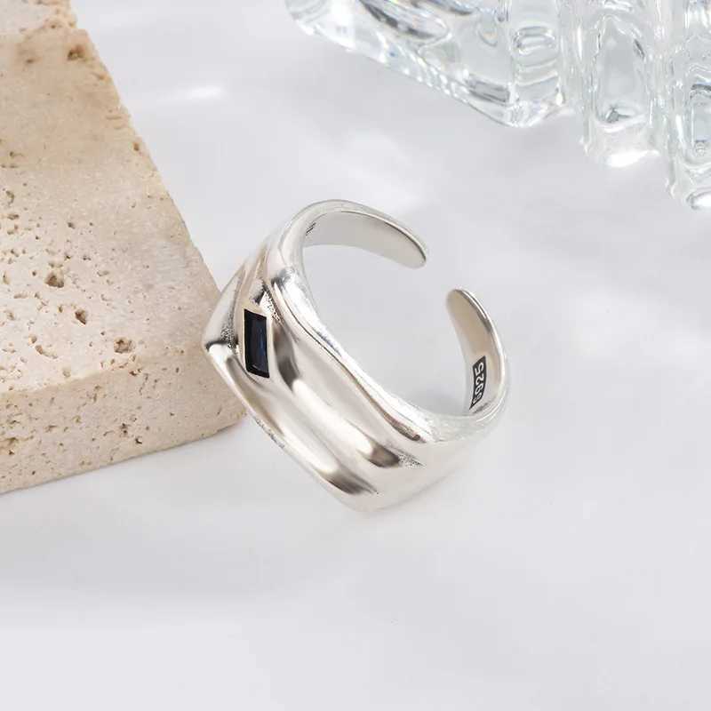 925 Sterling Silver Zircon Irregular Adjustable Rings For Women Wedding Luxury Quality Fine Jewelry AccessoriesXJ250707