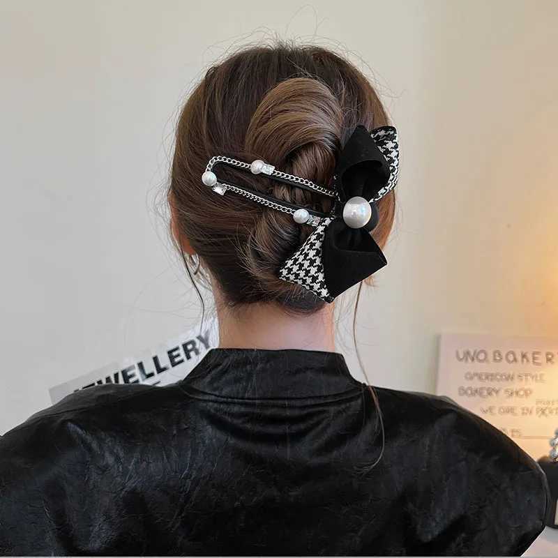 Autumn New Fabric Duckbill Bow Hairpin for Women Girls Fashion Hairgrips Elegance Ponytail Clip Female Hair Accessories Headwear Z250707