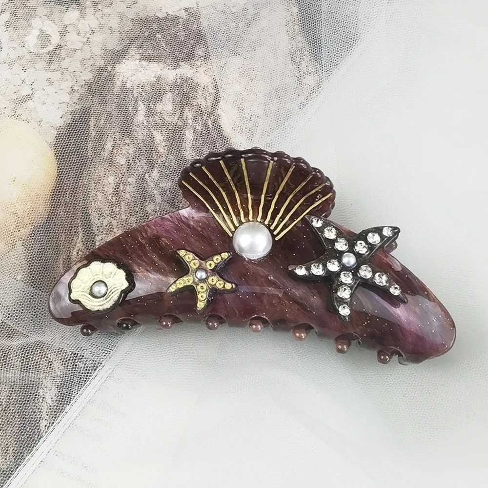 YHJ Underwater World Hair Claw Shell Starfish Creative Design Acrylic Hair Claw Clips Hair Accessories for Women Girls Y250707