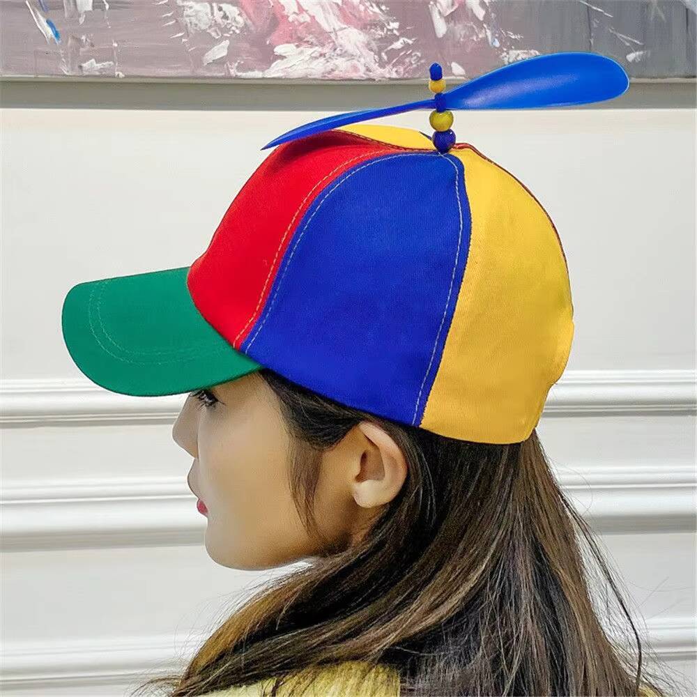 Funny Adventure Dad Snapback Hat Bamboo Dragonfly Rainbow Sun Cap Helicopter Propeller Design for Kids Boys Girls Adult ddmythur