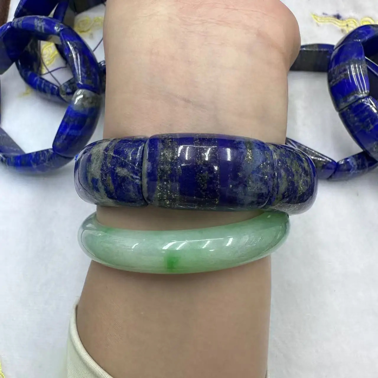 Special Quality Lapis Lazuli Stone Beads Bracelet Natural Gemstone Jewelry Bangle for Men Women Gift Wholesale ! 250707