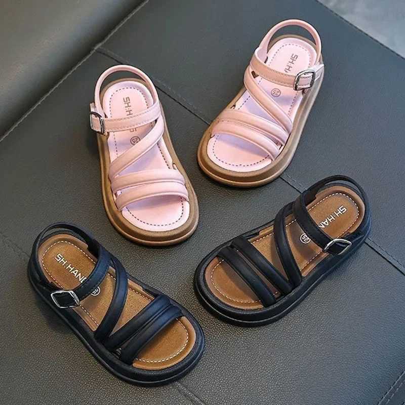 Elegant Baby Girls Sandals Summer New Casual Children Sandals Girls Flat Shoes Fashion Casual Non-Slip Kids Student Beach Shoes z250708789Y
