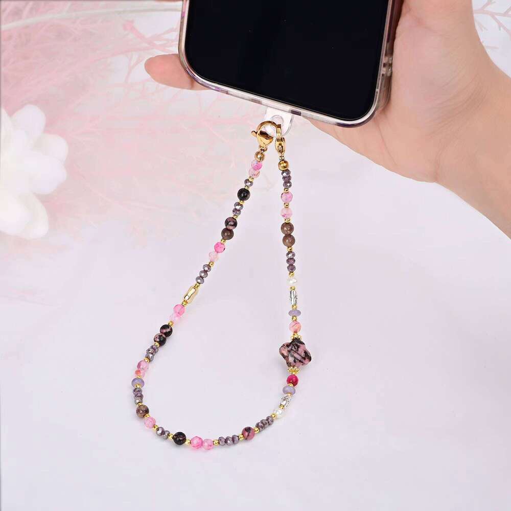 Bohemian Natural Stone Beaded Long and Short Phone Chain Friendship Gift Accessories