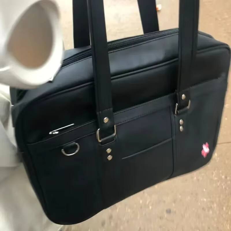 2024 New Women Japanese JK Uniform PU Student Commuter School Bag Large Capacity One Shoulder Straddle Bags Handbag ToteBag ddmynov