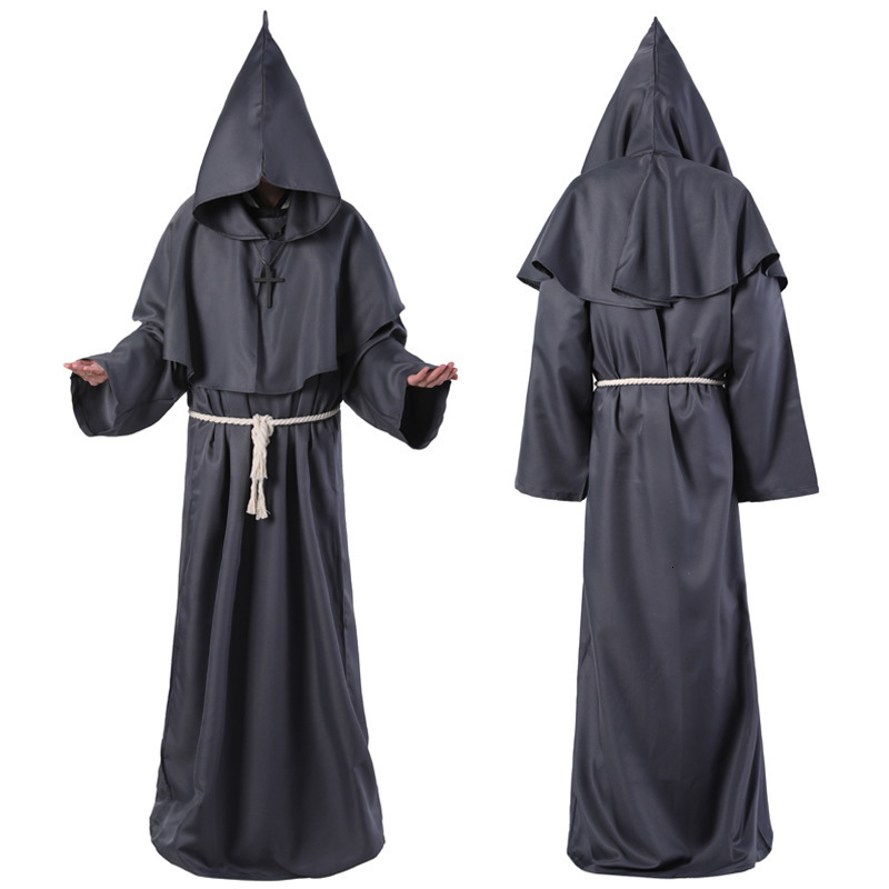 Halloween cosplay costume medieval monk costume monk robe wizard costume priest costume COS costume stage costume 250708