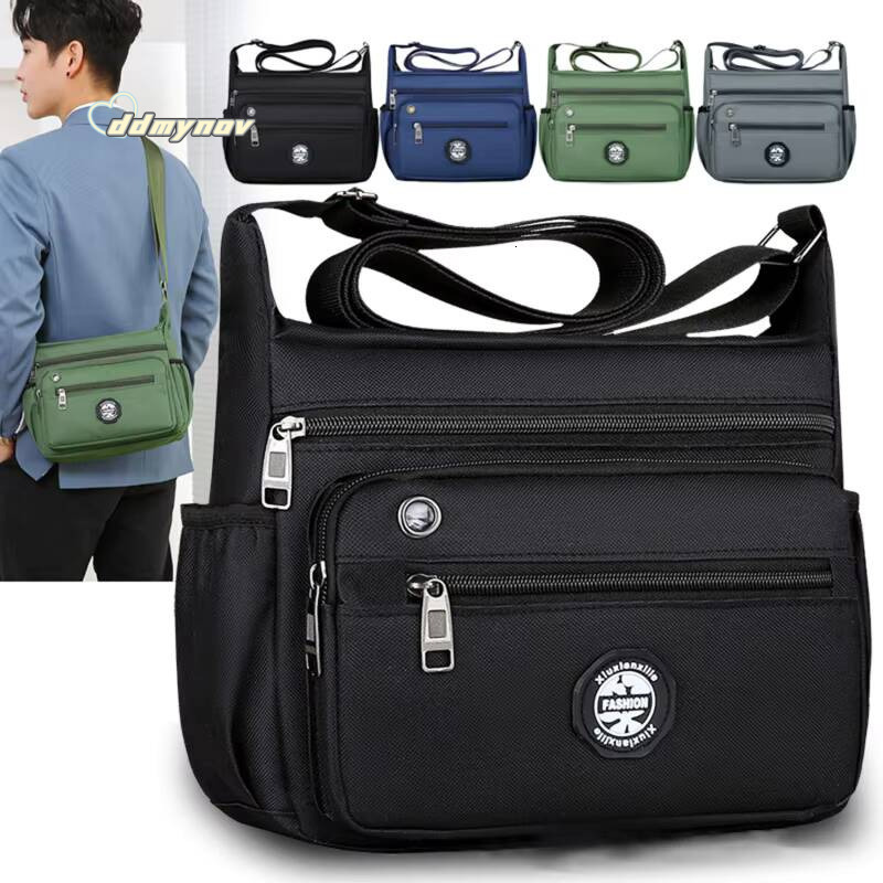 Mens Messenger Bag Crossbody Shoulder Bags Men Large Sling Pack For Work Business Waterproof Oxford Packs Satchel Purse ddmynov