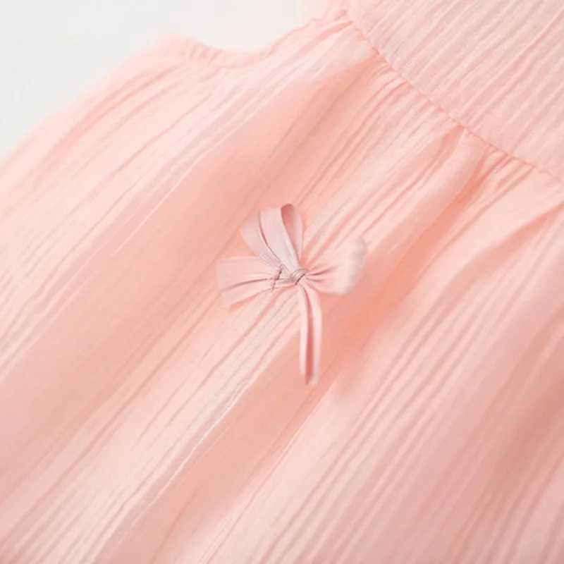 Baby Girl Summer Cotton Dress Full Print Bow Girl Dress Cute Little Fly Sleeves Girl Princess Dress Baby Clothing Girl R250707