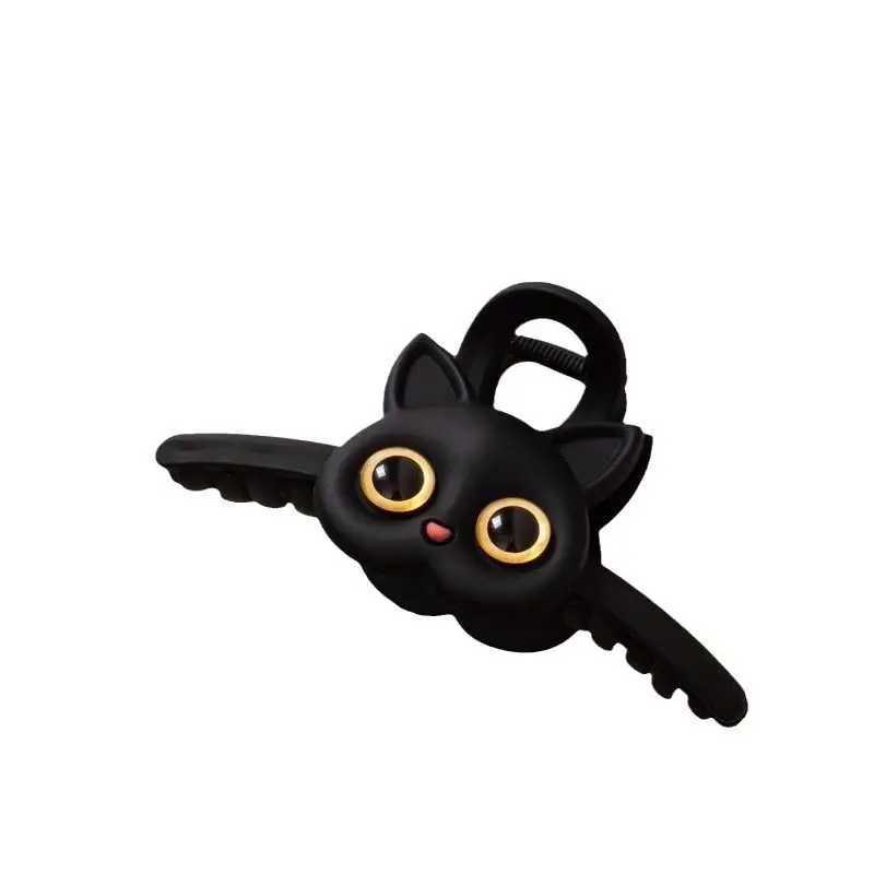 1pc Cute cat hair clip womens new high-end shark clip large hair tie internet famous hairpin headband Z250707