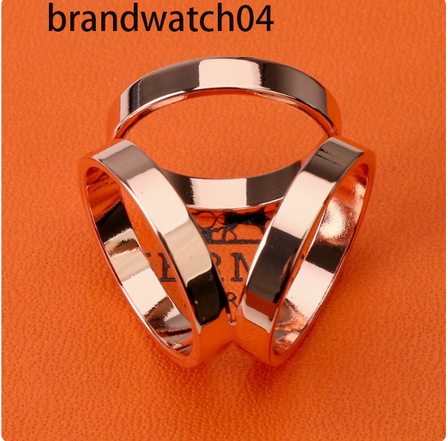 Designer silk scarf ring High-end Buckle Ring Luxurious Real Silk Large Square Scarf Knotting Accessories Versatile Shirt Ribbon Fixed Pure Copper Horsebit withbox