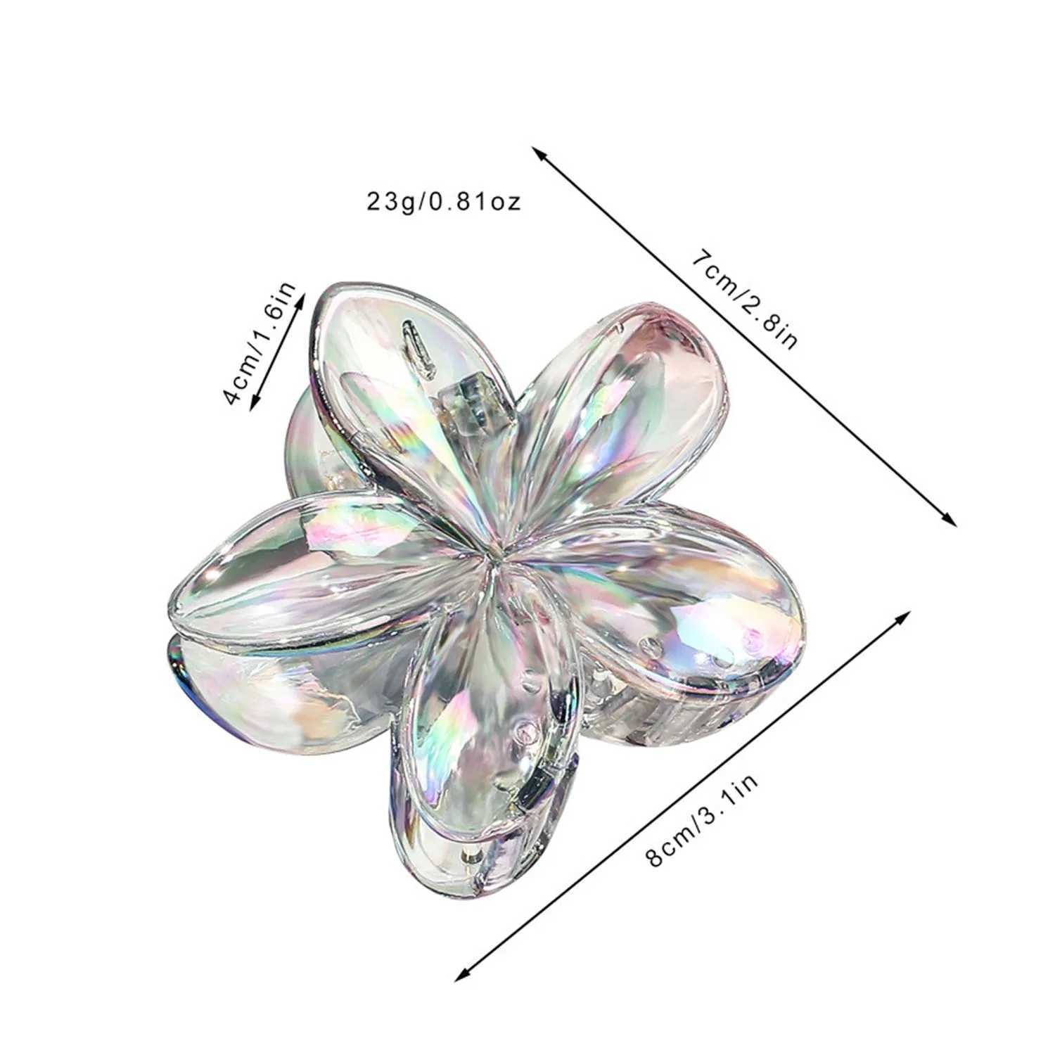 Transparent Flower Hair Claw Clips Women Crab Hair Clip Floral Hair Claws Ponytail Holder Hair Clips Hairpin Barrette Headwear Z250707