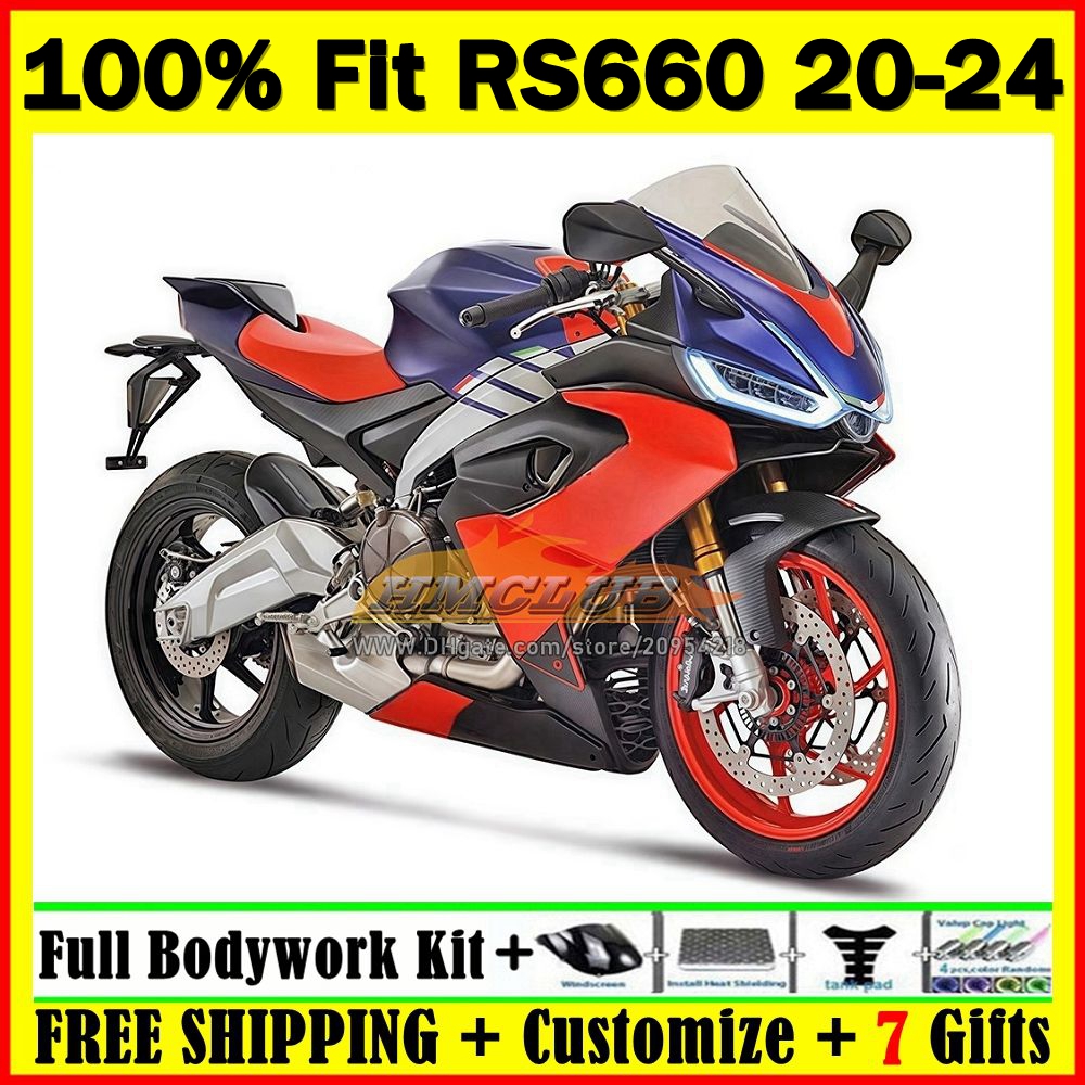 Injection Mold Full Body Kit For Aprilia RS660 RS Red Blue 660 RS-660 CC RR 20 21 22 23 24 Frame 11HC.23 660CC 2020 2021 2022 2023 2024 Free customiza