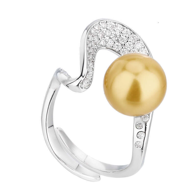 Huayoumei Jewelry Ring Accessories South Sea Australian White Mysterious Gray Pearl Women's Fashion Versatile Niche Goods Aff