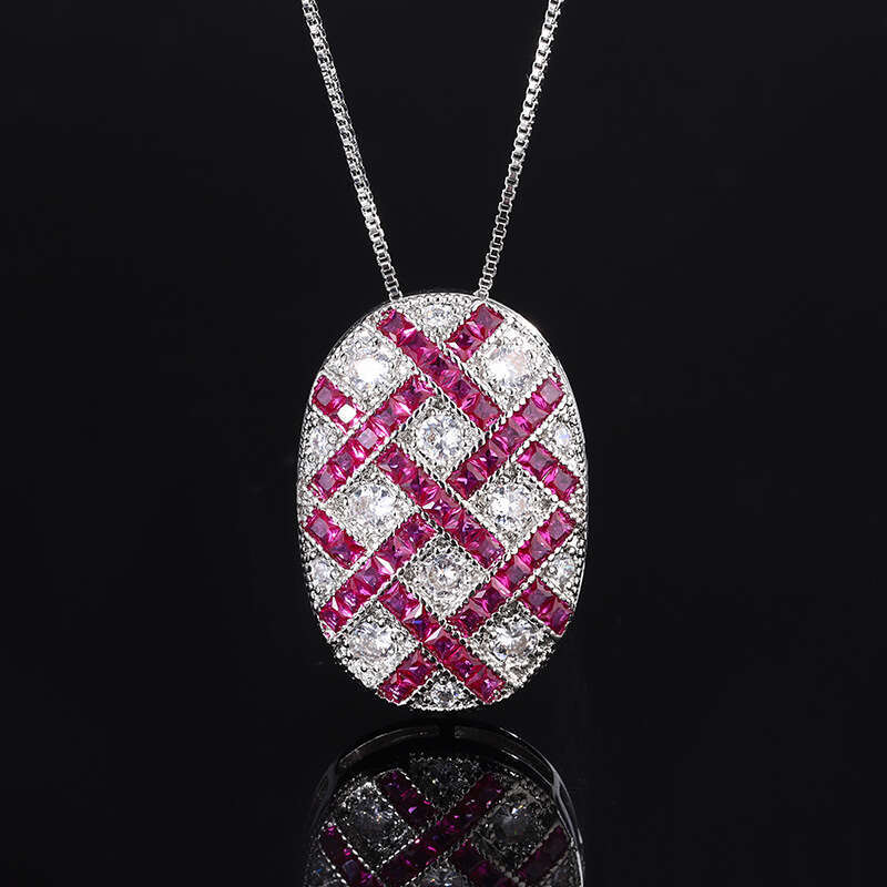 New Style Wind Cover Decorations Jewelry S Sier Needle Earrings Necklace Ring Red Women's 5E5