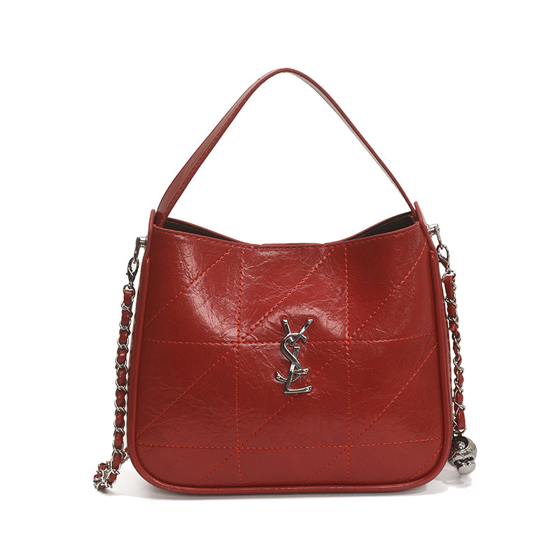 Designer High-End Small for Women 2025 New Casual Versatile Bucket Chain Fashionable Elegant Shoulder Crossbody Light Luxury Women's Bag