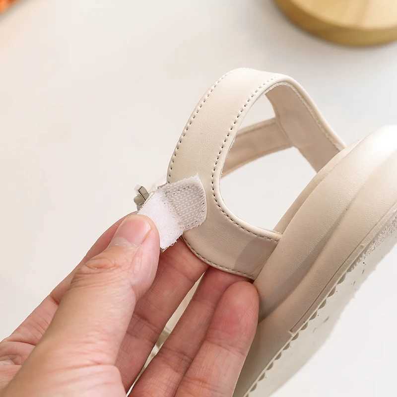 2025 Summer New Little Girl Fashion Big Childrens Beach Shoes Childrens Sandals Pearl Princess Shoes for Kids R250707