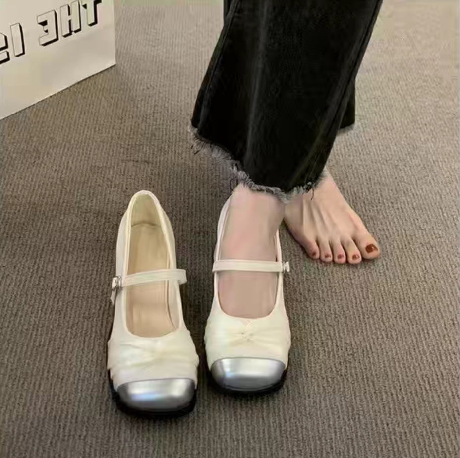 Designer Mary Jane French High Heels 2025 New High-end Evening Style Single Fashion Leather Shoes