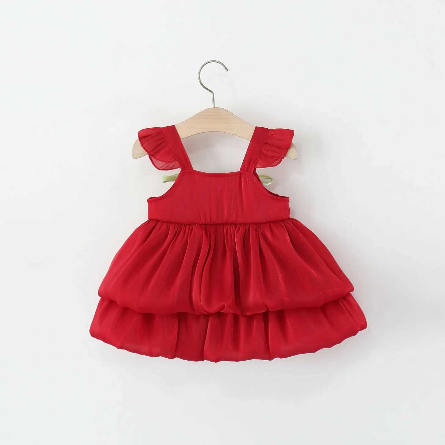 0-3 Year Old Baby Girl Princess Dress Summer New Sweet Tulip ChildrenS Sleeveless Clothes Suitable For Wedding Parties R250707