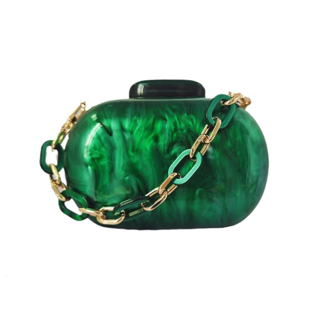 Ladies trend European and American oval shell goose trend egg acrylic handbag designer bag evening wear shoulder crossbody bag