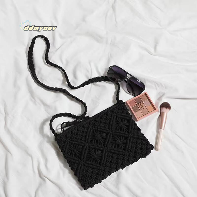 Women Summer Straw Messenger Hollow Out Woven Fashion Shoulder Beach Tassel Designer Crossbody Travel Bag bolsa feminina ddmynov
