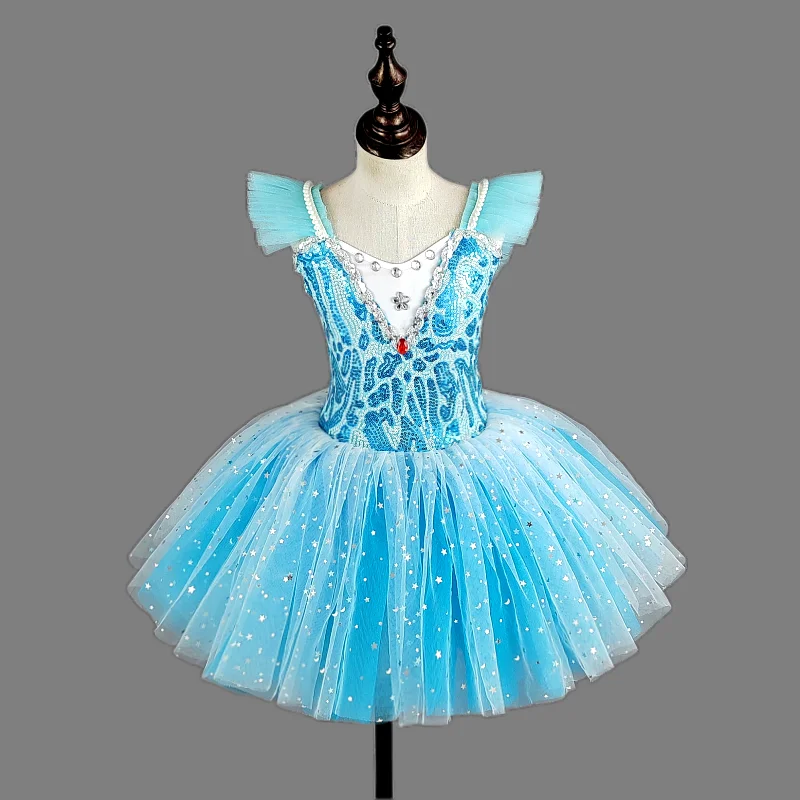 Children's sequined ballet skirt girls' dance skirt campus dance program stage group performance costume ballet dancer costume dance practic