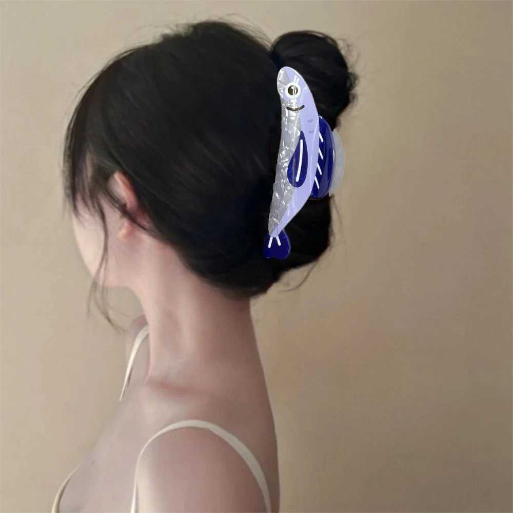 Creative Sardine Shark Clip Cute Fun Hair Clip Female Cute Temperament Fashion Hair Accessories Y250707