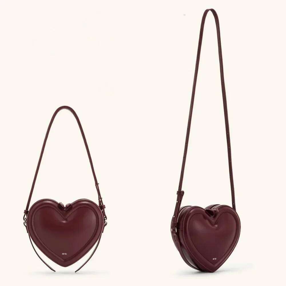 JW PEI Women's Arlene Heart Shaped Crossbody Adjustable Strap 28-55Cm Shoulder With Zipper Closure Designer Bag