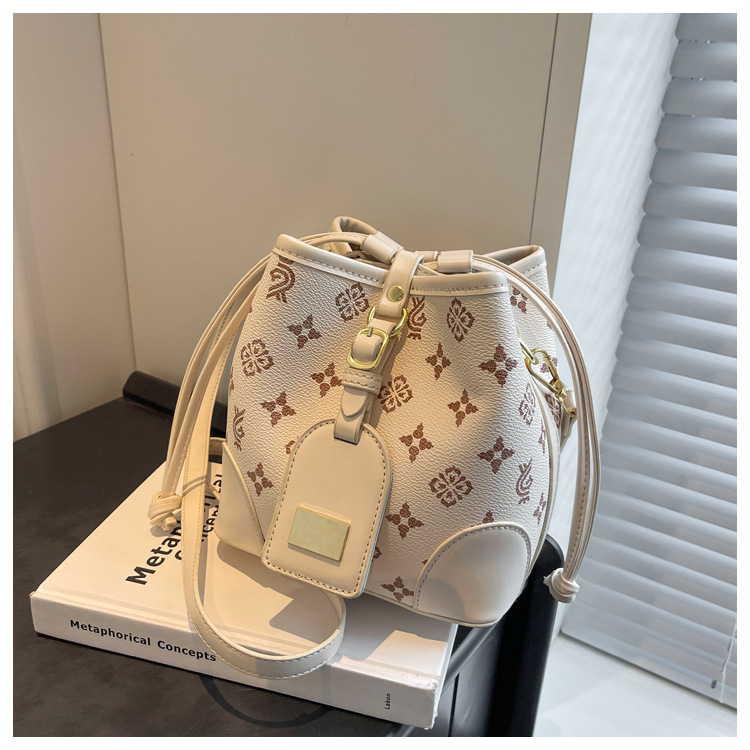 2025 New Elegant Printed Women's Bag Trendy Fashion Luxury Single Shoulder Bag with Texture Leisure Crossbody Bucket Bag