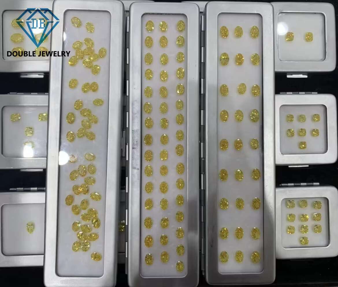 Double Jewelry SI 1Ex 3.53ct Radiant Fancy Vivid Yellow Lab Diamond with IGI Certificate HPHT Certified Loose Lab Grown Diamond