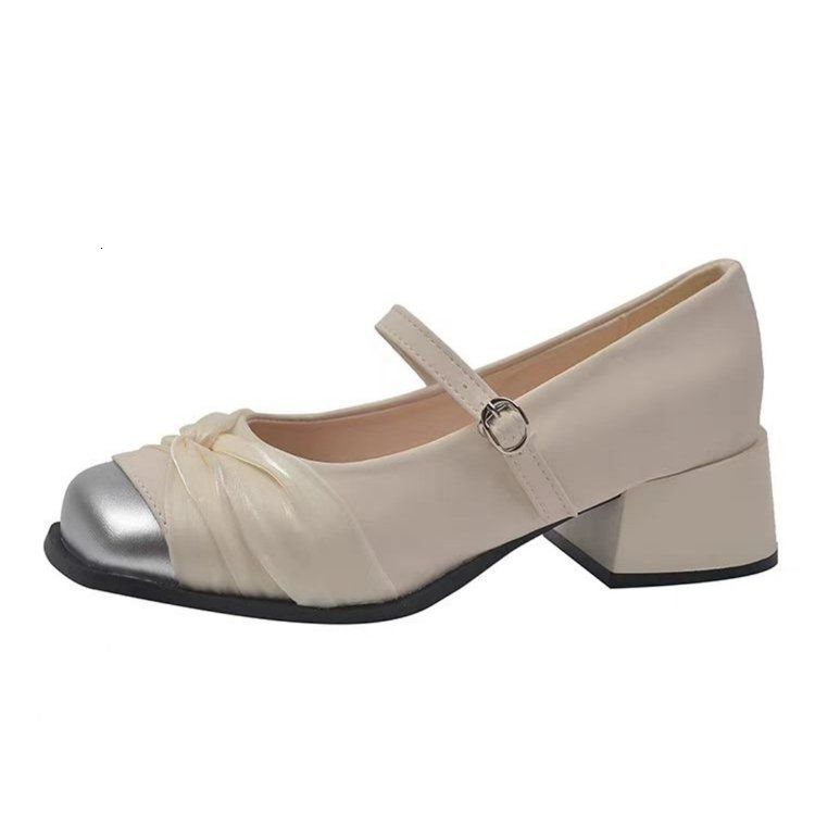 Designer Mary Jane French High Heels 2025 New High-end Evening Style Single Fashion Leather Shoes