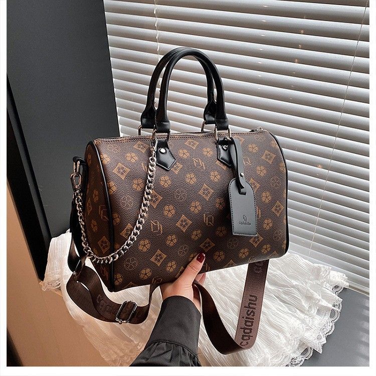 New Design Retro Shoulder Bag Print Large Capacity Women Tote Travel Simple Storage Fashion Versatile Crossbody Bag Convenient For Going Out
