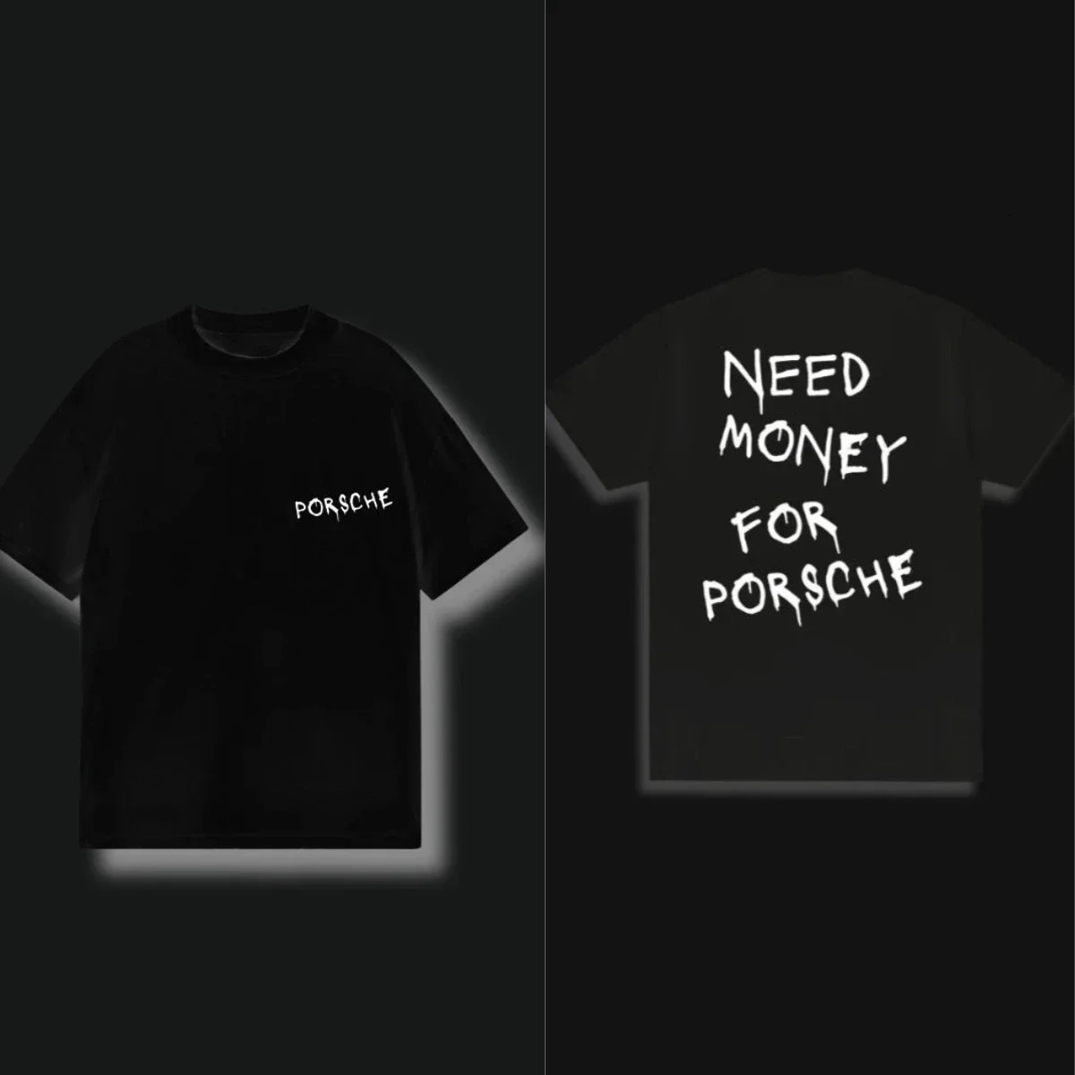 Summer Clothe Tshirts Need Money for Porsche Tee Casual Cotton Top Y2k Short Sleeves Female Ins Sell 250704