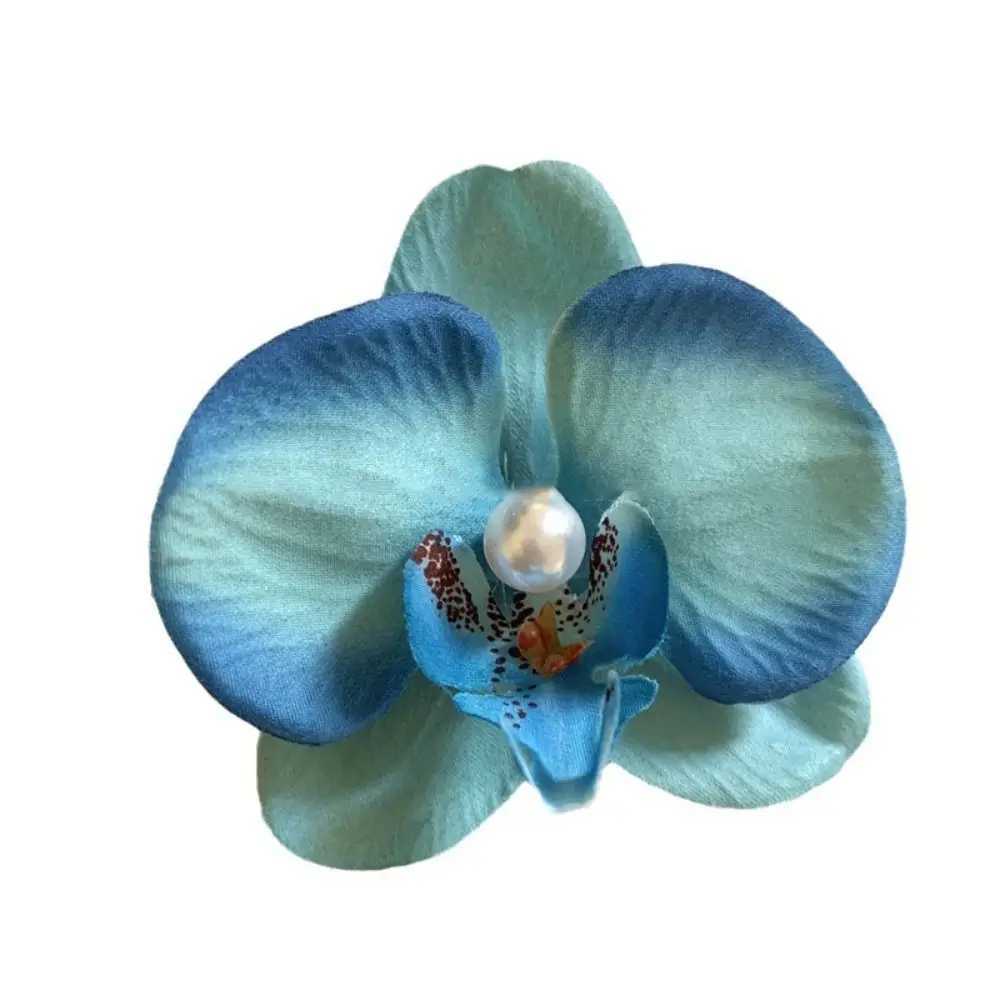 Pink Orchid Flower Hair Clip Hair Ornament Hair Accessories Bohemia Barrettes Side Barrettes Headdress Orchid Hairpin Y250707