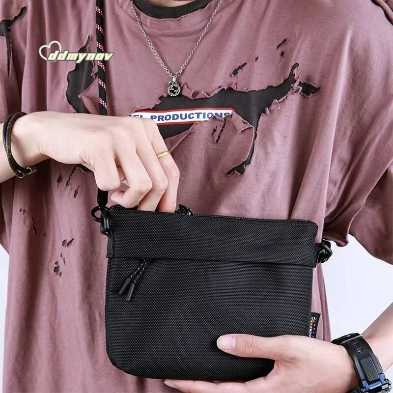 Japanese Style Unisex Nylon Cloth Shoulder Waterproof Fanny Pack Handbag High-grade Fabric Crossbody Bag Cell Phone Bags ddmynov