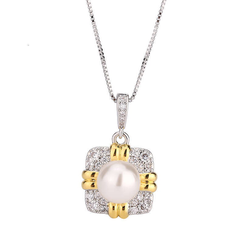 Elegant Ring Necklace Pearl Earrings Light High-End Minimalist Style Collarbone Chain Women's Three-Piece Set B3e