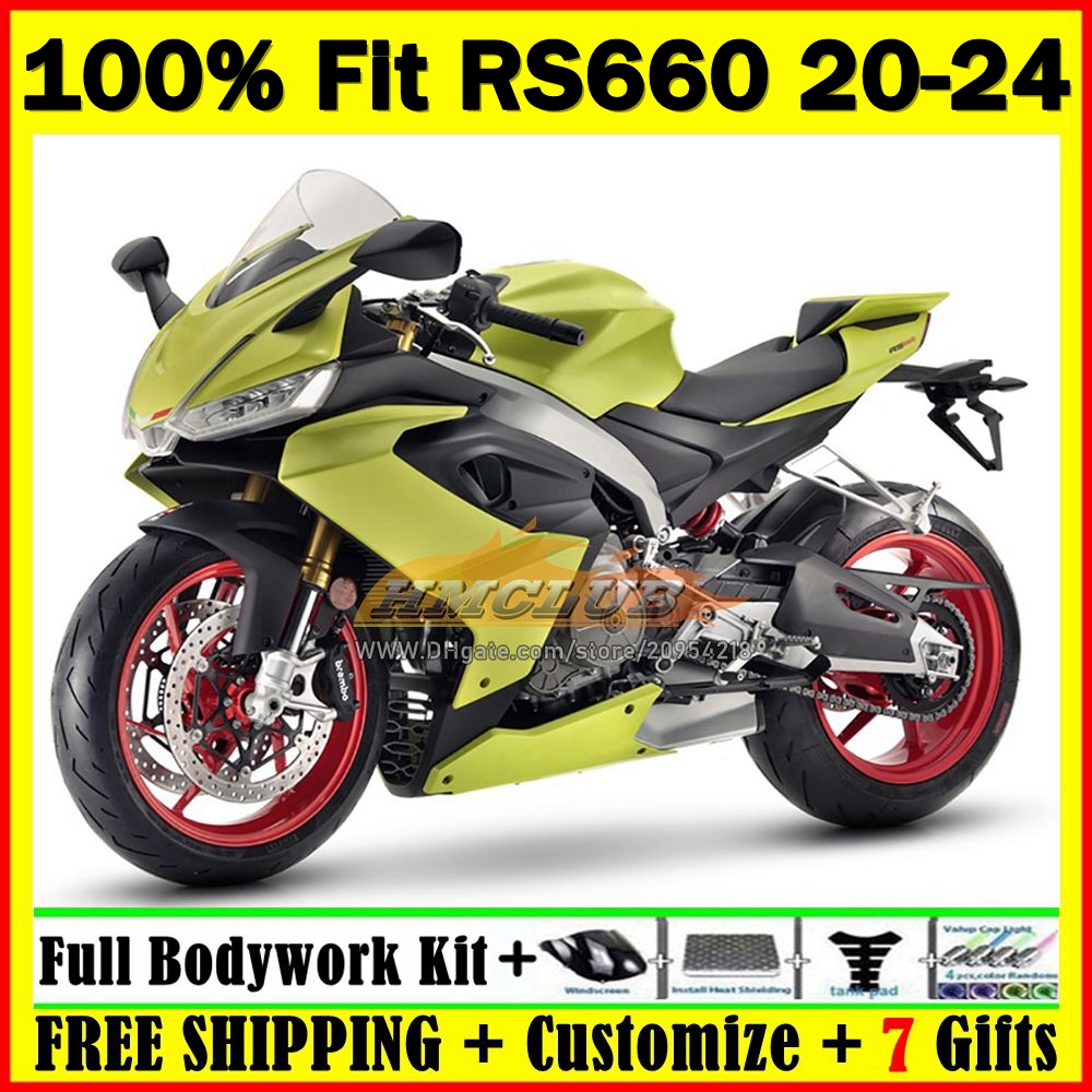 Injection Mold Full Body Stock Color Kit For Aprilia RS660 RS 660 RS-660 CC RR 20 21 22 23 24 Frame 11HC.11 660CC 2020 2021 2022 2023 2024 Free custom