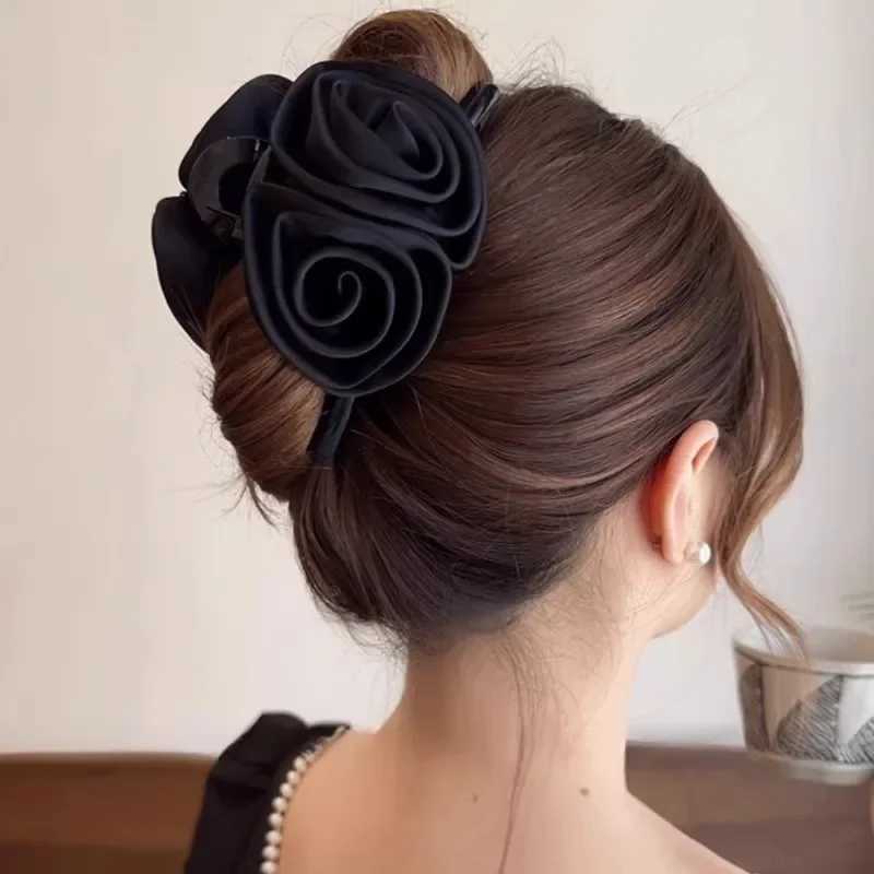 Rose Flower Claws Clips for Women Floral Hair Clip Flower Claw Clips Non Slip Strong Hold for Thick Hair Girls Hair Accessories Z250707