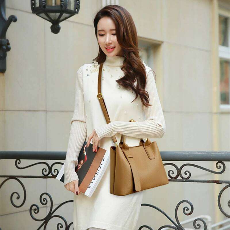 Business Handbags For Women 2022 Designer Handbag Pure Color Big Capacity Shoulder Crossbody Bags Branded Top-Handle Tote