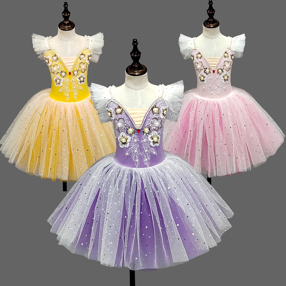 Girls' ballet dresses girls' dance dresses children's sequins ballet dresses campus dance programs stage group performances ballet danc