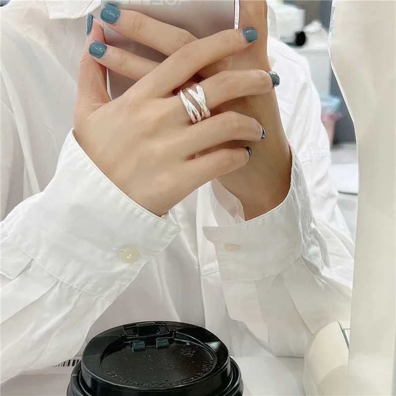 925 Sterling Silver Rings for Women Men Couple Minimalist Handmade Simple Interware Ring Party Jewelry Gift Prevent Allergies XJ250707