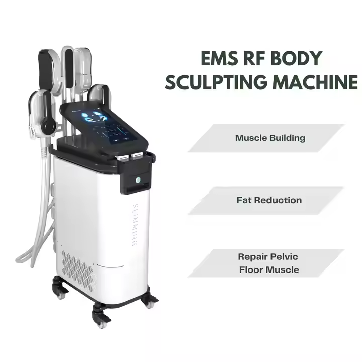 4 Handles EMS RF Muscle Building Wight Loss Fat Burning Body Slimming Machine