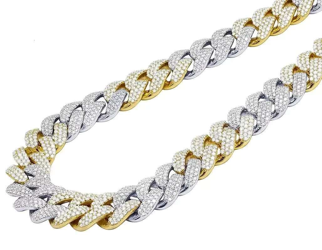New Designer Trendy Mossanite Diamond Cuban Link Chain Iced Out With Silver Hip Hop Cuban Chains for Men Fashion Necklaces India