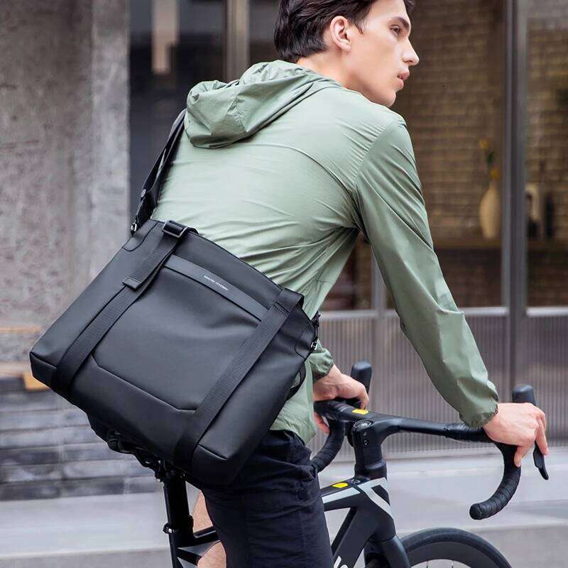 Mark Ryden Multifunctional Leather Messenger Bag Black Crossbody Large Capacity Stylish Men Shoulder Bag Men