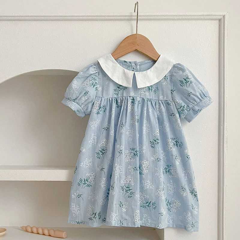 Matching Sisters Outfit Sisters Baby Girls Clothes Girls Dress Kids Summer New Short Sleeve Floral Baby Romper Princess Dress R250707