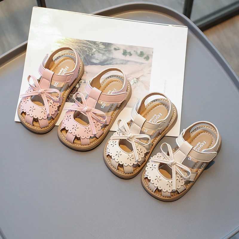 Summer Baby Girls Sandals Cut-Out Lace Princess Shoes Children Sandals Anti-Slip Soft Sole Toddler Kids Beach Shoes Size 21-30 R250707