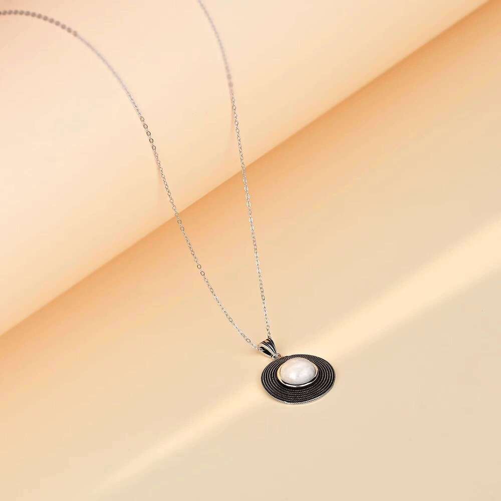 Sterling Sier Necklace Moonstone Natural Stone Jewelry Women's Gift